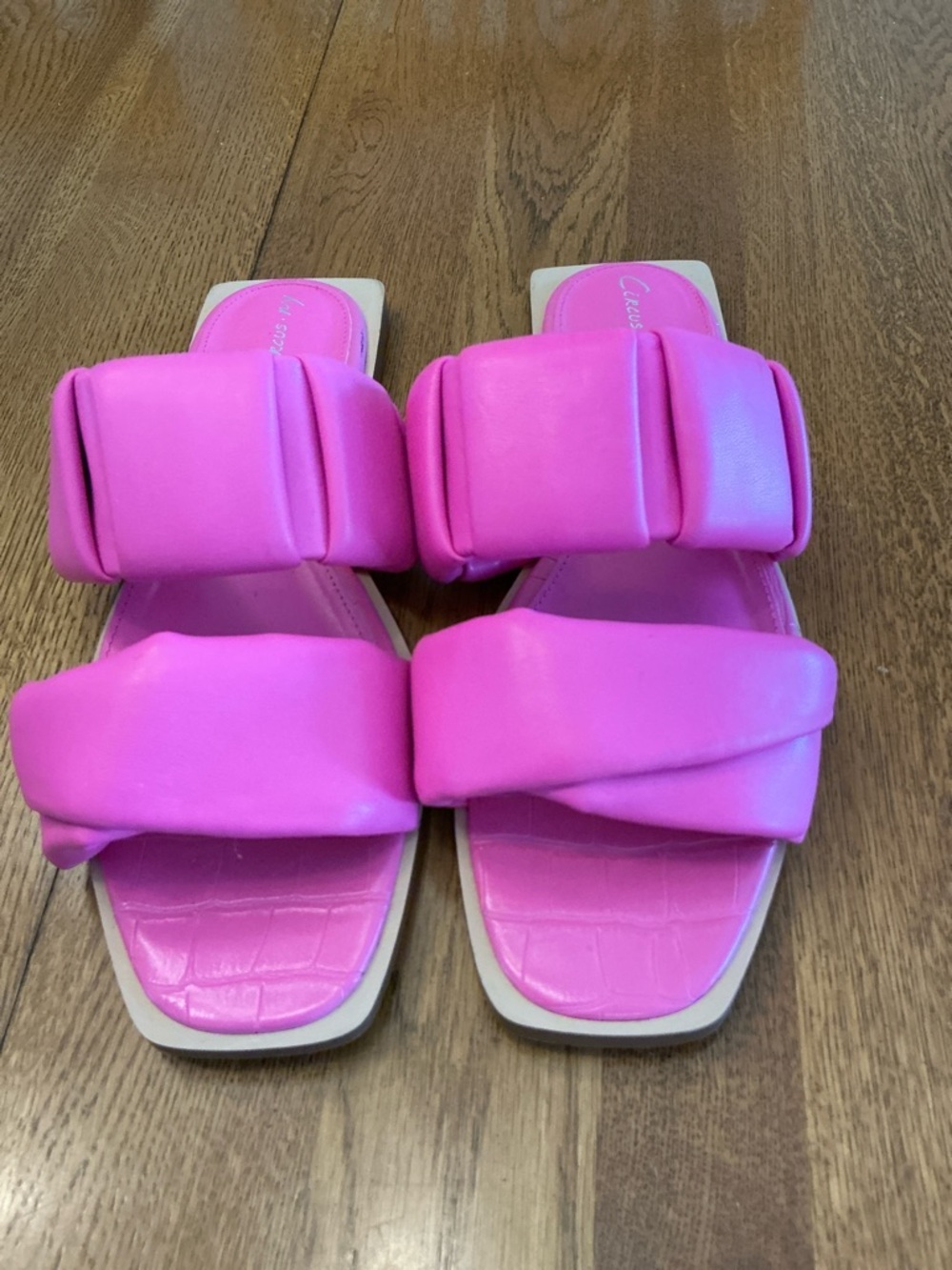 Sam Edelman Hot Pink Padded Slide Sandals - Picture 2 of 7
